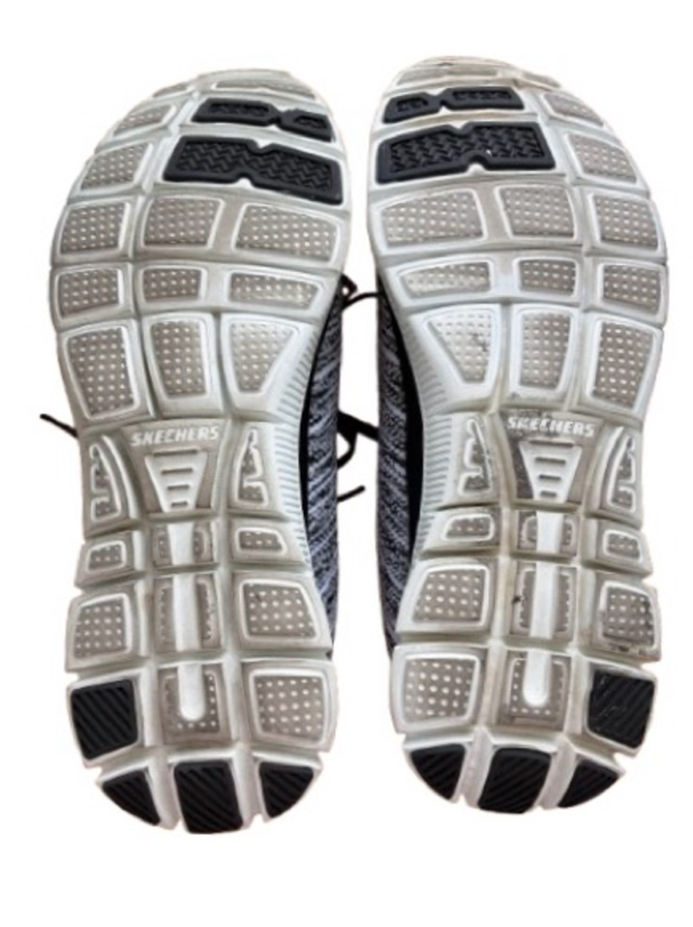 SKECHERS Knit Athletic Sneakers Memory Foam Walking Shoes 11877W Black White 10 - Picture 12 of 16